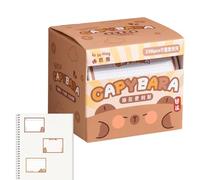 Animal Memo Pads - Capybara Sticky Sheets, Creative Writing Notes, Page Marker Stickers | Durable Paper Craft Material, Convenient Pull-Out Sticky Notes for Planners Students Home