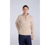 Animal Men's 'Alfie' Soft Borg Fleece Contrast Trim Warm Casual Half Zip Jumper in Light Beige | Size: Small Animal Light Beige S