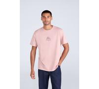 Animal Men's 'Chase' Graphic Cotton Casual Short Sleeve Lightweight Top in Pink | Size: Small Animal Pink S
