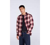 Animal Men's 'Cove' Cotton Check Flannel Shirt Stylish Lightweight Button Down Top in Red | Size: Medium Animal Red M
