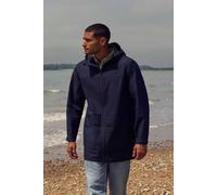 Animal Men's 'Elements' Waterproof Hooded Warm 2.5 Layer Longline Outdoor Jacket in Navy | Size: Large Animal Navy L