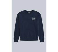 Animal Men's 'Jonah' Bude Print Warm Comfortable Breathable Soft Cotton Sweatshirt in Navy | Size: Medium Animal Navy M