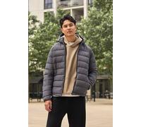 Animal Men's 'Light Cloud Cosi' Warm Full Zip Adjustable Hood Marl Padded Jacket in Charcoal | Size: 2XL Animal Charcoal 2XL