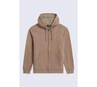 Animal Men's 'Samuel' Full Zip Lightweight Sherpa Lined Cotton Relaxed Fit Hoodie in Tan | Size: 4XL Animal Tan 4XL