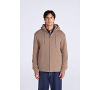Animal Men's 'Samuel' Full Zip Lightweight Sherpa Lined Cotton Relaxed Fit Hoodie in Tan | Size: XL Animal Tan XL
