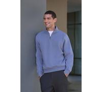 Animal Sid Mens Half-Zip Sweat - Blue