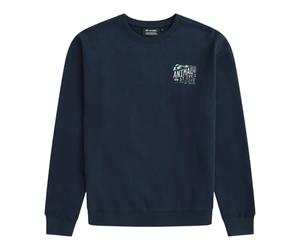 Animal Mens St Ives Sweatshirt - Navy - XL - Navy - 100% Mixed