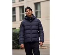 Animal Men's 'Tech Down' Warm Water Resistant Adjustable Hood Comfy Winter Jacket in Navy | Size: Large Animal Navy L