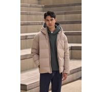 Animal Men's 'Tech Down' Warm Water Resistant Hooded Outdoor Heat Sealed Jacket in Beige | Size: 2XL Animal Beige 2XL