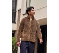 Animal Men's 'Teddy' Full Zip Lightweight With Pockets Warm & Cosy Fleece Jacket in Brown | Size: Large Animal Brown L