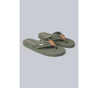 Animal Men's 'Tidal' Lightweight EVA Cushioning Neoprene Lining Slip On Flip Flops in Khaki | Size: 13 Animal Khaki 13