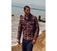 Animal Men's 'Tide' Lightweight Fleece Lined Shirt Stylish Warm Button Down Top in Maroon | Size: XS Animal Maroon XS