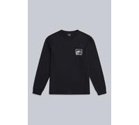 Animal Men's 'Tommy' Long Sleeve Graphic Cotton T-Shirt in Black | Size: 2XL Animal Black 2XL