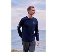 Animal Men's 'Tommy' Long Sleeve Graphic Cotton T-Shirt in Dark Blue | Size: Large Animal Dark Blue L