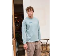 Animal Men's 'Tommy' Long Sleeve Graphic Cotton T-Shirt in Light Blue | Size: Small Animal Light Blue S
