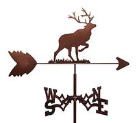 Animal Metal Weather Vane, Vintage Wind Vane Weathercock Hollow Wind Direction Indicator Weathervane for Outdoor Garden Roof Paddock Decoration