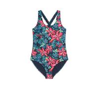 Animal Mia Womens Cross Back Printed Swimsuit - Lightweight & Stretchy One Piece Swimwear - Spring Summer, Beach, Swimming, Pool, Diving, Sports Red Women's Size 6