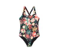 Animal Mia Womens Cross Back Printed Swimsuit - Lightweight & Stretchy One Piece Swimwear - Spring Summer, Beach, Swimming, Pool, Diving, Sports Black Women's Size 6