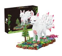 Animal Micro Building Blocks Set - Nine Tailed Fox, 4160 PCS Mini Bricks Architecture Model Toys Gifts for Adults and Kids, Cute Home Decors