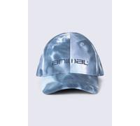 Animal 'Mikey' Tie Dye Print Embroidered Lightweight 100% Cotton Cap in Blue Animal Blue One Size