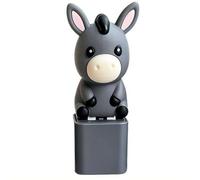 Animal Mine Sound Button Keychain, Squeaking Goat Keyboard Fidget Toys, Funny Fidget Clicker Keyring with Real Sound & LED Light (Donkey)