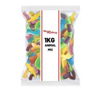 Animal Mix 1kg | Chewy & Fizzy Gummy Animal Shapes | Wild Fruit Flavours | Ideal for Kids’ Parties & Pick n Mix