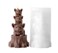 Animal Molds - 3D Cute Stackable Candle Molds | Reusable Silicone Animal Candles Mold for DIY Candle Making | Holiday Thanksgiving Party Decor for Home Office Desk School Apartment Room
