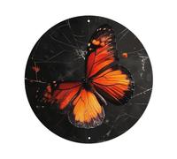 Animal Monarch Butterfly on Spider Web Gothic Aesthetic Dark Nature Vintage Metal Tin Sign Plaque Wall Decor for Cafe, Club Bar, Office, Garden Metal Poster 8x8Inch