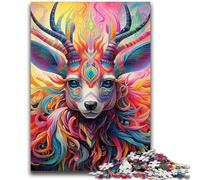 Animal Moose 1000 Piece Jigsaw Puzzle for Adults Teens,Challenging To Complete But Fun And Humorous with Matching Poster And Trivia Sheet (50x75cm)