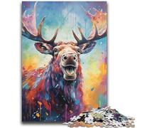 Animal Moose Jigsaw Puzzles for Teenagers 1000 Piece,for Educational Game Challenge Toy Unique Home Decor And Gifts (38x52cm)