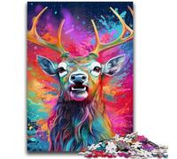 Animal Moose Jigsaw Puzzles for Teenagers 1000 Piece,Stress Reliever Difficult Challenge Suitable for Desktop Decoration (38x26cm)