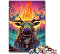 Animal Moose Puzzles for Adults Teens 2000 Pieces,Help The Brain Exercise Addictive Toys to Cultivate Patience A Work of Art (70X100cm)