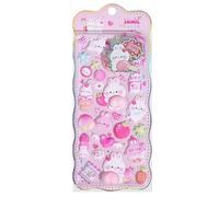 Animal Motif 3D Sticker, Elastic Soft Material, Squishy Design, For Decoration, Character Stickers, Notebook, Smartphone Compatible, Children and Adults (BUJ-01)