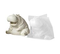 Animal Motif Casting Moulds - Epoxy Resin Casting Tool Casting Work - 3D Hippo Silicone Casting Mould, for Concrete, Plaster & Cement, Home Decoration & Crafts