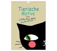 Animal motifs from Little Miss Arty illustrations UK-Version (Wall Calendar 2026 DIN A4 Portrait), CALVENDO 12 Month Wall Calendar