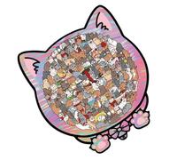 Animal Motifs Puzzles for Adults, 135 Pieces Assignment Game, Board Game, Colourful Wooden Puzzle, Animal Motifs, for Adults, Teenagers and Seniors, Table Decoration and Home Accessory