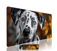 Animal Mouse Mat Large Gaming Mouse Pad Dog Computer Keyboard Pads xxl 900x500x3mm Waterproof Smooth Cloth Surface with Rubber Base Non-Slip Desk Matt with Stitched Edges for Laptop, Office w-6536