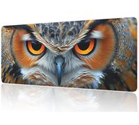 Animal Mouse Mat XXL, Owl Mouse Matt 1400x700mm, Non-Slip Base and Anti-Fray Stitched Edge Mousepad, Durable Design, Precision Control Mousepads, Fits Keyboard/Laptop for PC/Office/Gifts M1-184