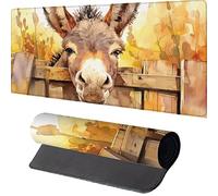 Animal Mouse Mat700x300x3mm Large Gaming Mouse Pad Yellow Desk Mat Stitched Edges, Mousepad Non Slip Rubber Base, Waterproof Soft Cloth, Computer Accessories for Home Office Decor, Gift K-9