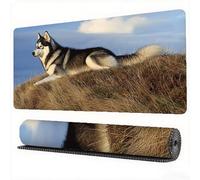 Animal Mouse Pad 600 x 300 x 3 mm XXL Desk Mat Wolf Mouse Mat, Extended Japanese Mousepad, Large Desk Pad with Non-Slip Base and Stitched Edge Office Accessories for Home Gaming Work Laptop, Model379