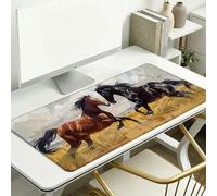 Animal Mouse Pad 800 x 300 x 3 mm Extended Large Mouse Mat, Keyboard Mousemat, Desk Mat Workspace Decor with Anti-Slip Base & Anti-Fray Edges, Waterproof Desk Accessories for Work (Horse) L-x1876