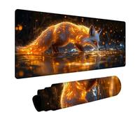 Animal Mouse Pad Large, Flame Gaming Mouse Mat 48x24in, Desk Mat with Stitched Edge, XXL Mousepad Non-Slip Rubber Base, Office Accessories, Keyboard Pad, for Computers Gaming Accessories, Gifts 1-6892
