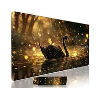 Animal Mouse Pad Large Gaming Keyboard Pads 19.7x9.8x0.12 inch Computer Full Desk Mat Waterproof with Rubber Base Non-Slip xxl Swan Laptop Mat Gaming Accessories with Stitched Edges for Office w-7646