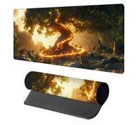 Animal Mouse Pad, Mouse Mat 1200x600x3mm, Stitched Edge Design XXL Desk Mat Large, Desk Accessories Gaming Mousemat, Office Accessories Keyboard Pad, for Gaming PC Office Large Mousepad, Green N-8673