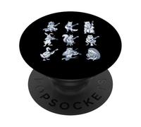 Animal Music Band Playing Instruments Guitar Music Lover PopSockets Adhesive PopGrip