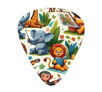 Animal-Music-Party 12 Pack Guitar Picks With 3 Thicknesses And Storage Box, Abs Plectrums For Electric Bass Guitar Players