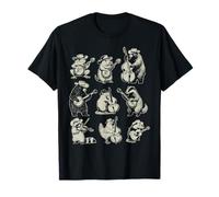 Animal Musicians 90s Tattoo Retro Music Band Playing Guitar T-Shirt