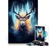 Animal Nature Deer Cosmos 1000-piece Puzzle for Teenagers Mind Skill Fun Uniform Size Precise Pieces Relaxing Indoor Group Activity (50x75cm)