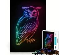 Animal Neon Jigsaw Puzzles1000 Pieces Recall Skill Fun Professional Grade Cutting Thoughtful Gift for Mind Activity (50x75cm)