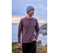 Animal Noah Mens Henley Top - Burgundy